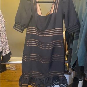 BCBG MAXAZRIA black Flute dress